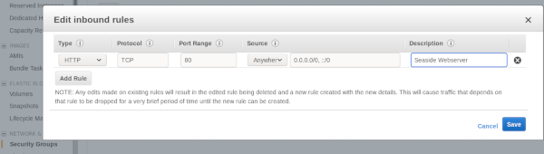 Edit Inbound Rule - HTTP Traffic